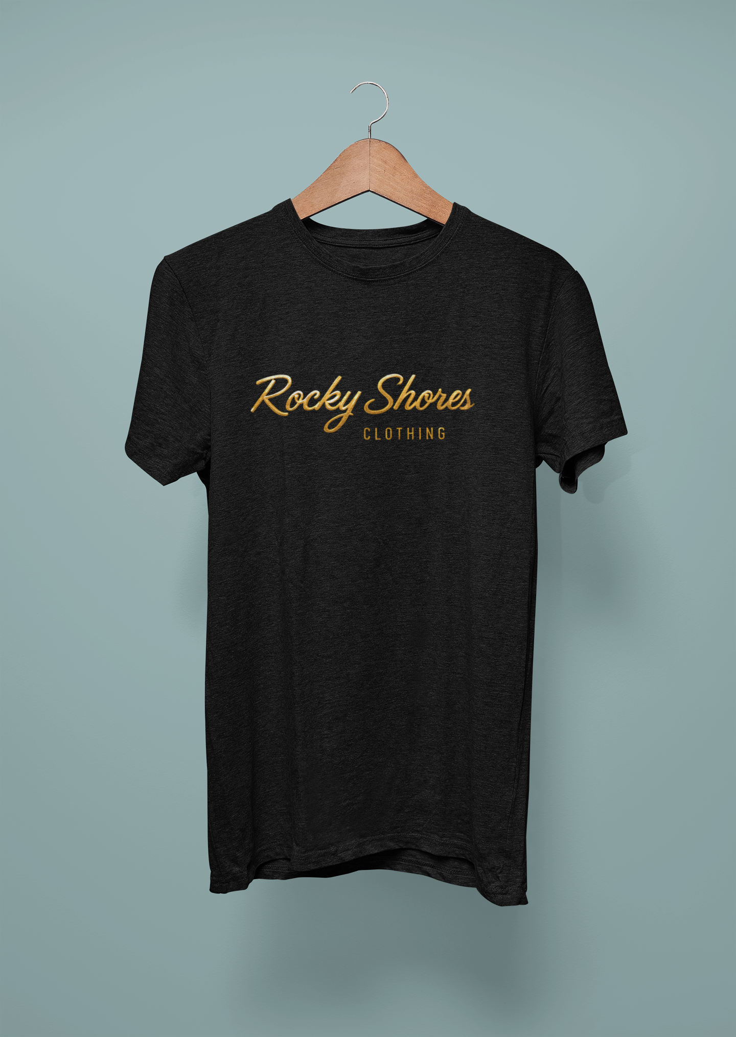 Rocky Shores Clothing – Legacy Gold Script Tee