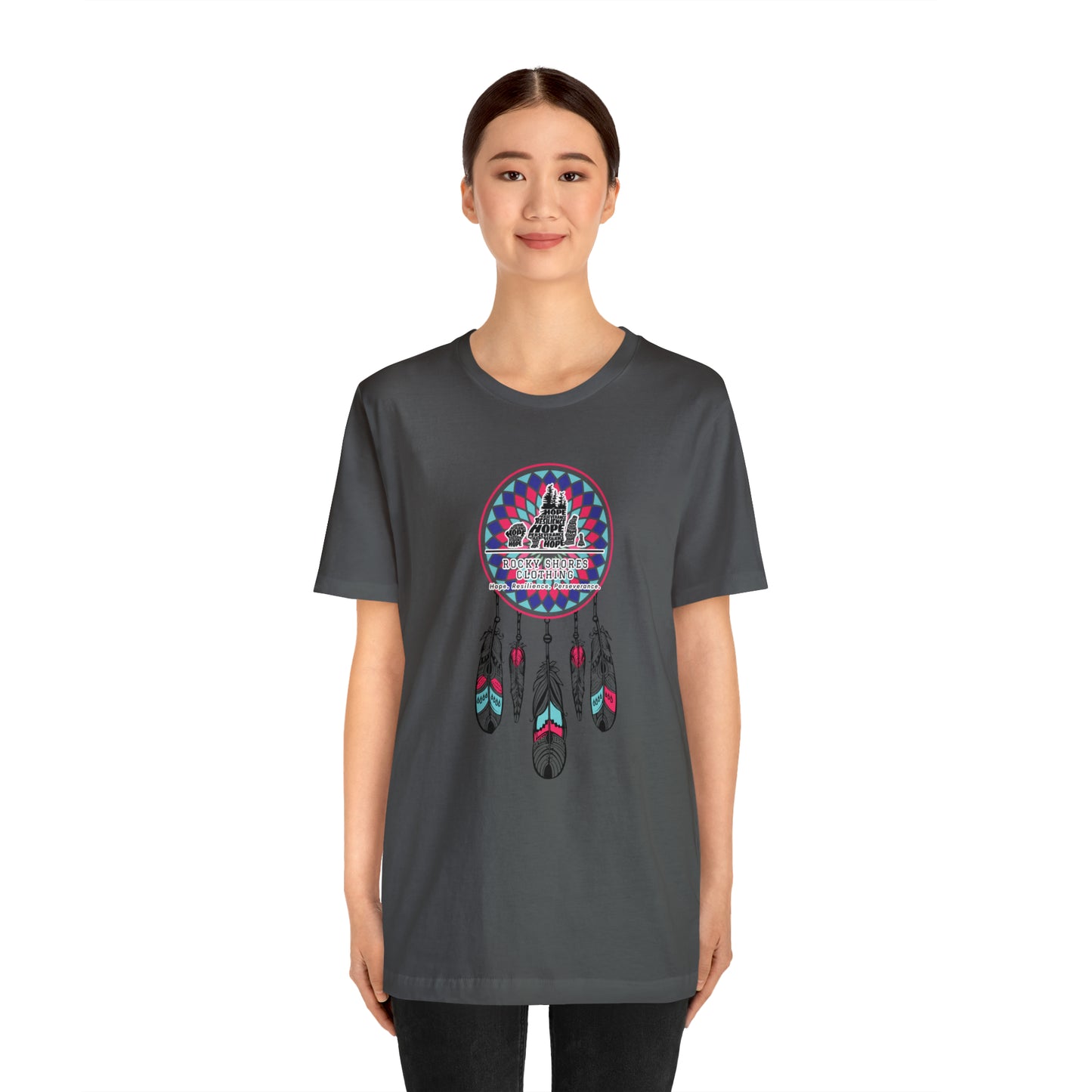 Introducing the timeless Rocky Shores Unisex Dream Catcher Jersey Short Sleeve Tee – a piece that encapsulates the essence of a cherished favorite. Introducing the timeless Rocky Shores Unisex Dream Catcher Jersey Short Sleeve Tee – a piece that encapsulates the essence of a cherished favorite