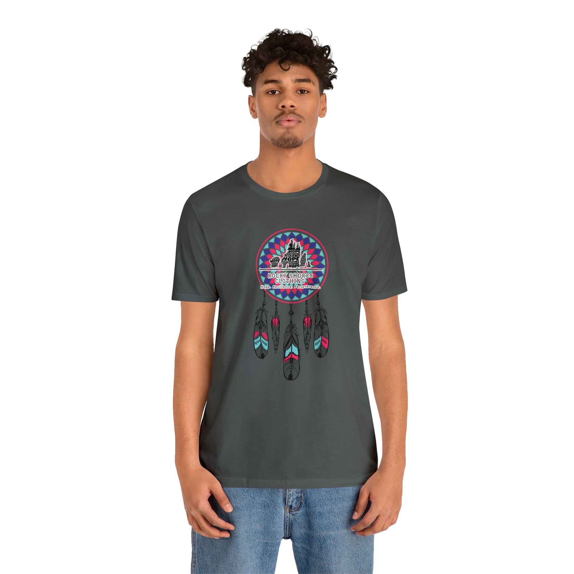 Introducing the timeless Rocky Shores Unisex Dream Catcher Jersey Short Sleeve Tee – a piece that encapsulates the essence of a cherished favorite. Introducing the timeless Rocky Shores Unisex Dream Catcher Jersey Short Sleeve Tee – a piece that encapsulates the essence of a cherished favorite