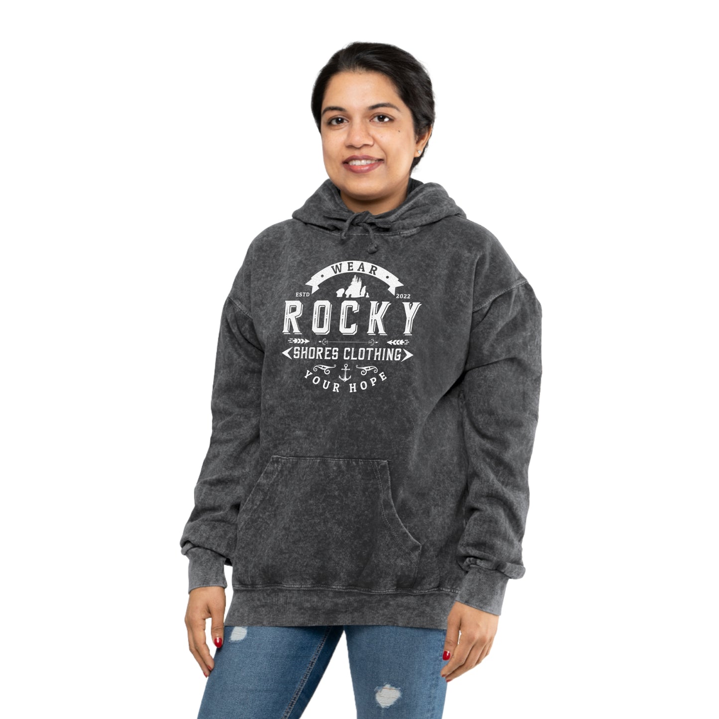 Introducing the Rocky Shores Unisex Mineral Washed Hoodie – a fusion of comfort, style, and artistic expression. Crafted from a premium blend of 80% no-shrink cotton and 20% durable polyester, these hoodies ensure both quality and longevity.