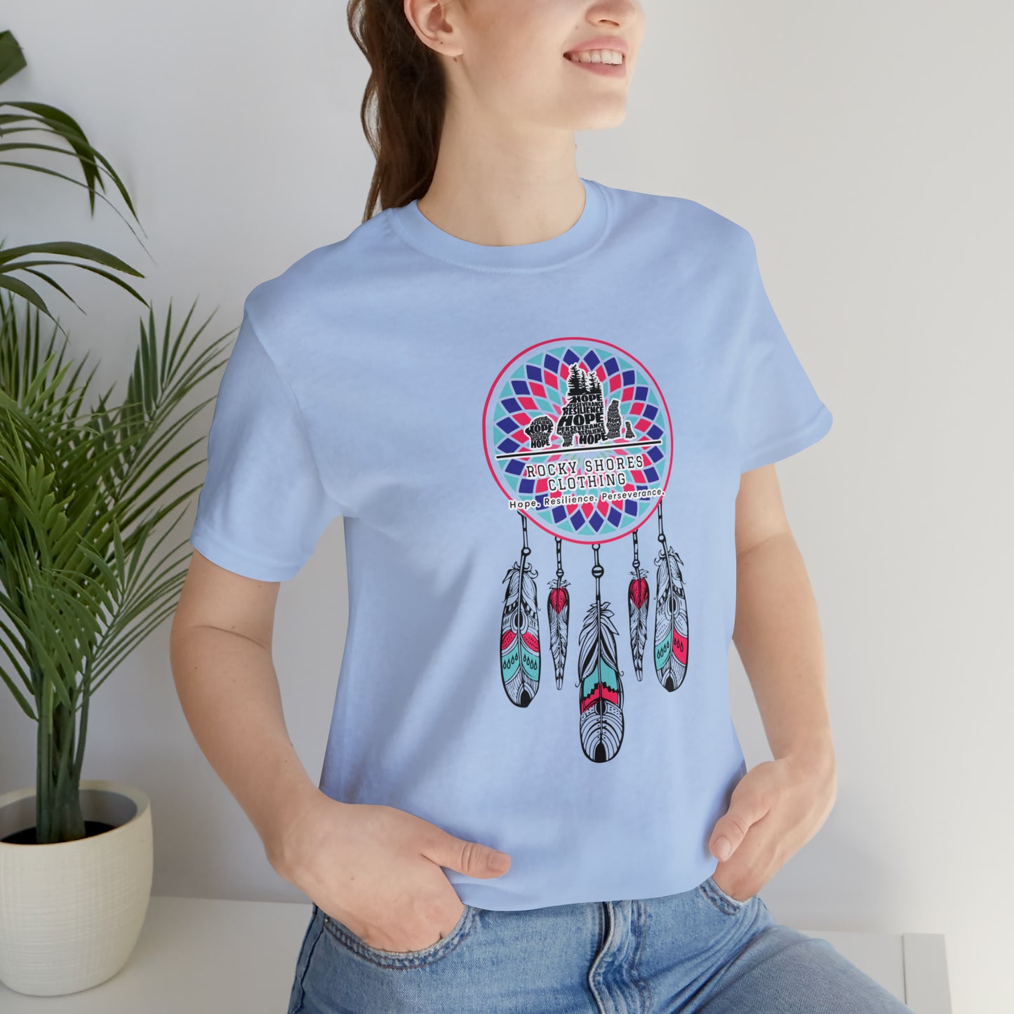 Introducing the timeless Rocky Shores Unisex Dream Catcher Jersey Short Sleeve Tee – a piece that encapsulates the essence of a cherished favorite. Introducing the timeless Rocky Shores Unisex Dream Catcher Jersey Short Sleeve Tee – a piece that encapsulates the essence of a cherished favorite