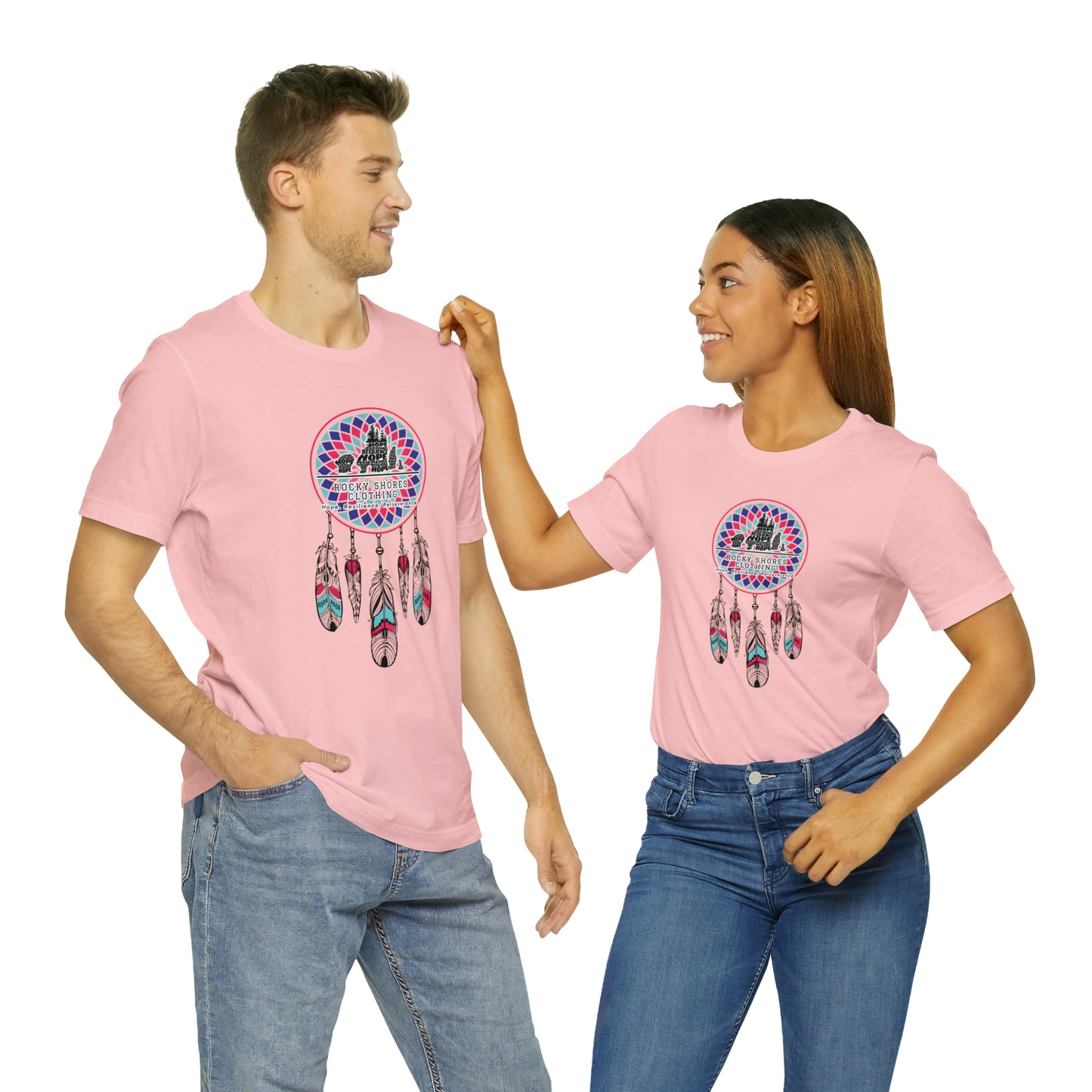 Introducing the timeless Rocky Shores Unisex Dream Catcher Jersey Short Sleeve Tee – a piece that encapsulates the essence of a cherished favorite. Introducing the timeless Rocky Shores Unisex Dream Catcher Jersey Short Sleeve Tee – a piece that encapsulates the essence of a cherished favorite