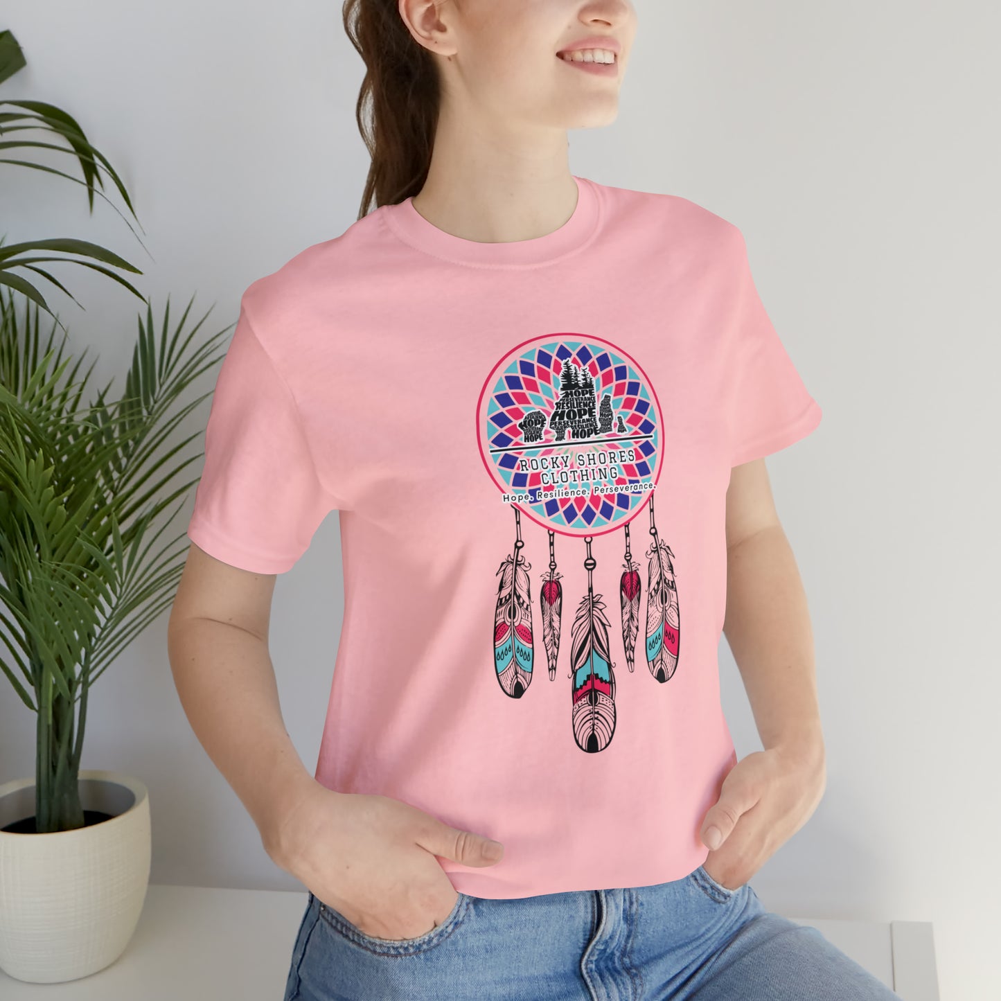 Introducing the timeless Rocky Shores Unisex Dream Catcher Jersey Short Sleeve Tee – a piece that encapsulates the essence of a cherished favorite. Introducing the timeless Rocky Shores Unisex Dream Catcher Jersey Short Sleeve Tee – a piece that encapsulates the essence of a cherished favorite