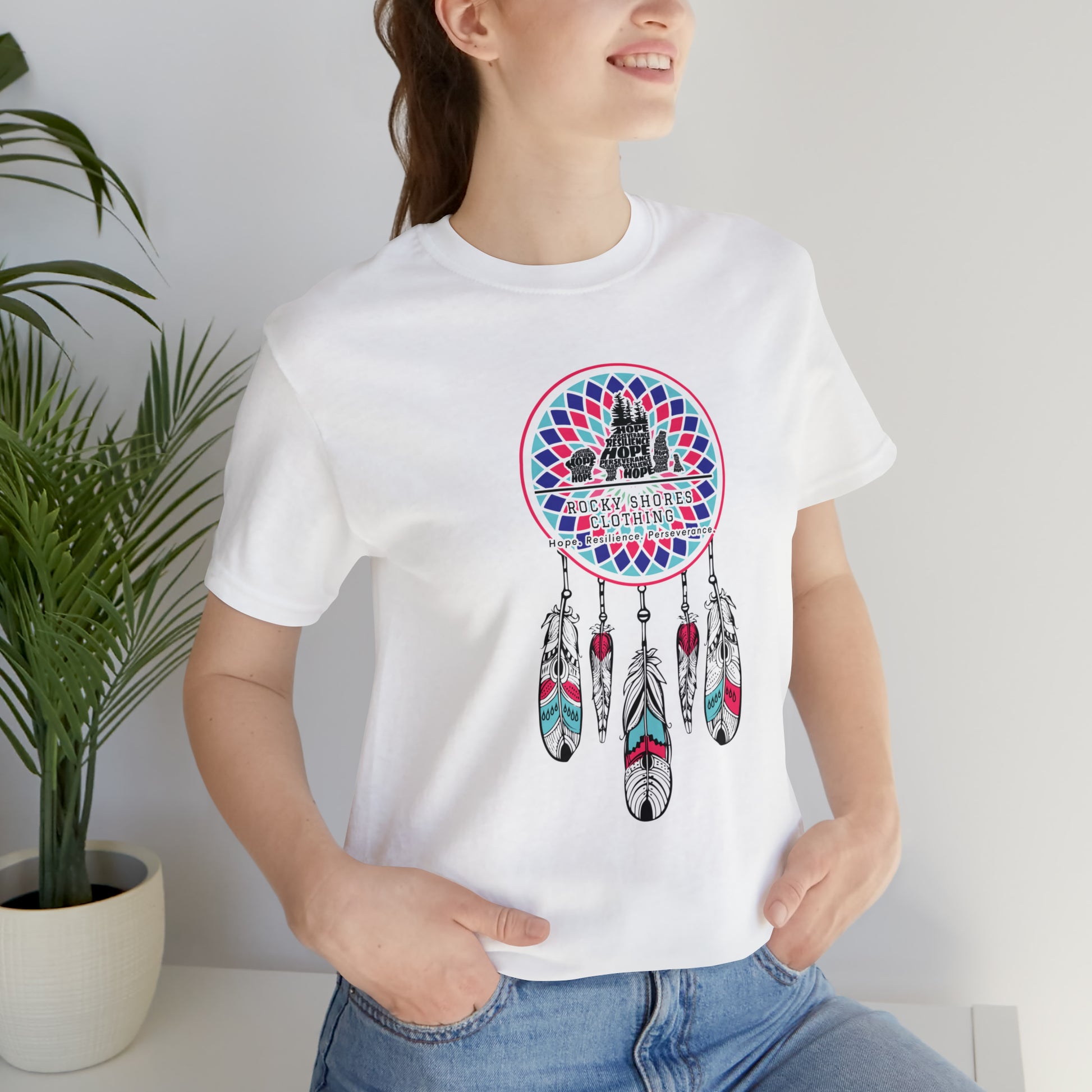 Introducing the timeless Rocky Shores Unisex Dream Catcher Jersey Short Sleeve Tee – a piece that encapsulates the essence of a cherished favorite. Introducing the timeless Rocky Shores Unisex Dream Catcher Jersey Short Sleeve Tee – a piece that encapsulates the essence of a cherished favorite