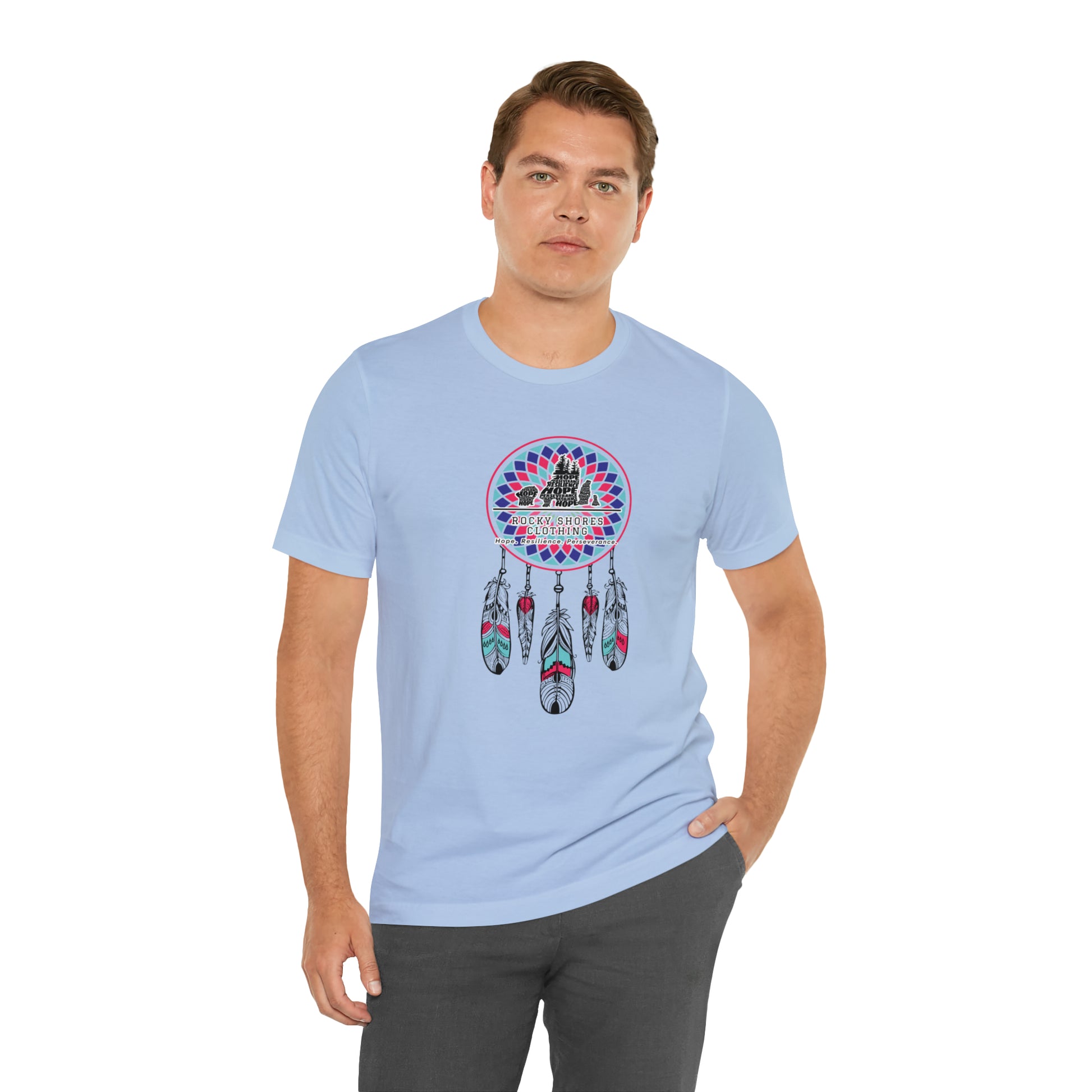 Introducing the timeless Rocky Shores Unisex Dream Catcher Jersey Short Sleeve Tee – a piece that encapsulates the essence of a cherished favorite. Introducing the timeless Rocky Shores Unisex Dream Catcher Jersey Short Sleeve Tee – a piece that encapsulates the essence of a cherished favorite