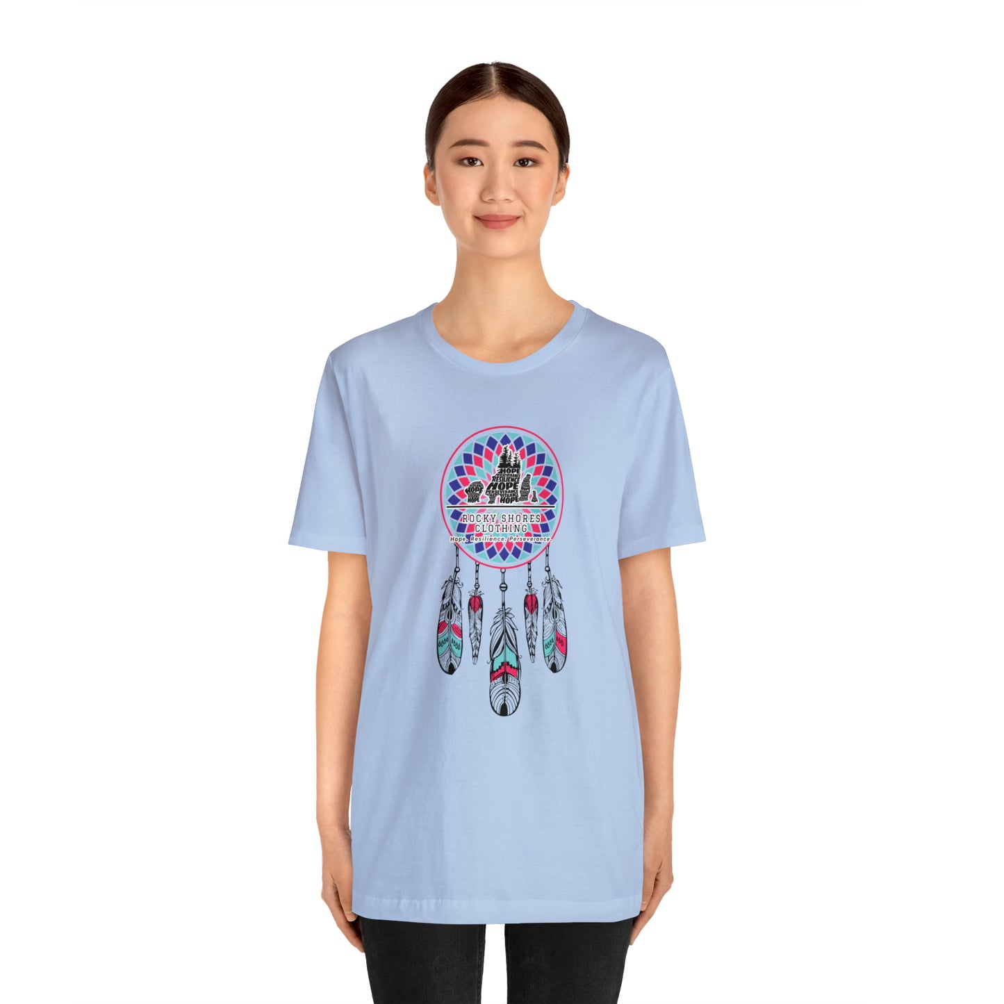 Introducing the timeless Rocky Shores Unisex Dream Catcher Jersey Short Sleeve Tee – a piece that encapsulates the essence of a cherished favorite. Introducing the timeless Rocky Shores Unisex Dream Catcher Jersey Short Sleeve Tee – a piece that encapsulates the essence of a cherished favorite