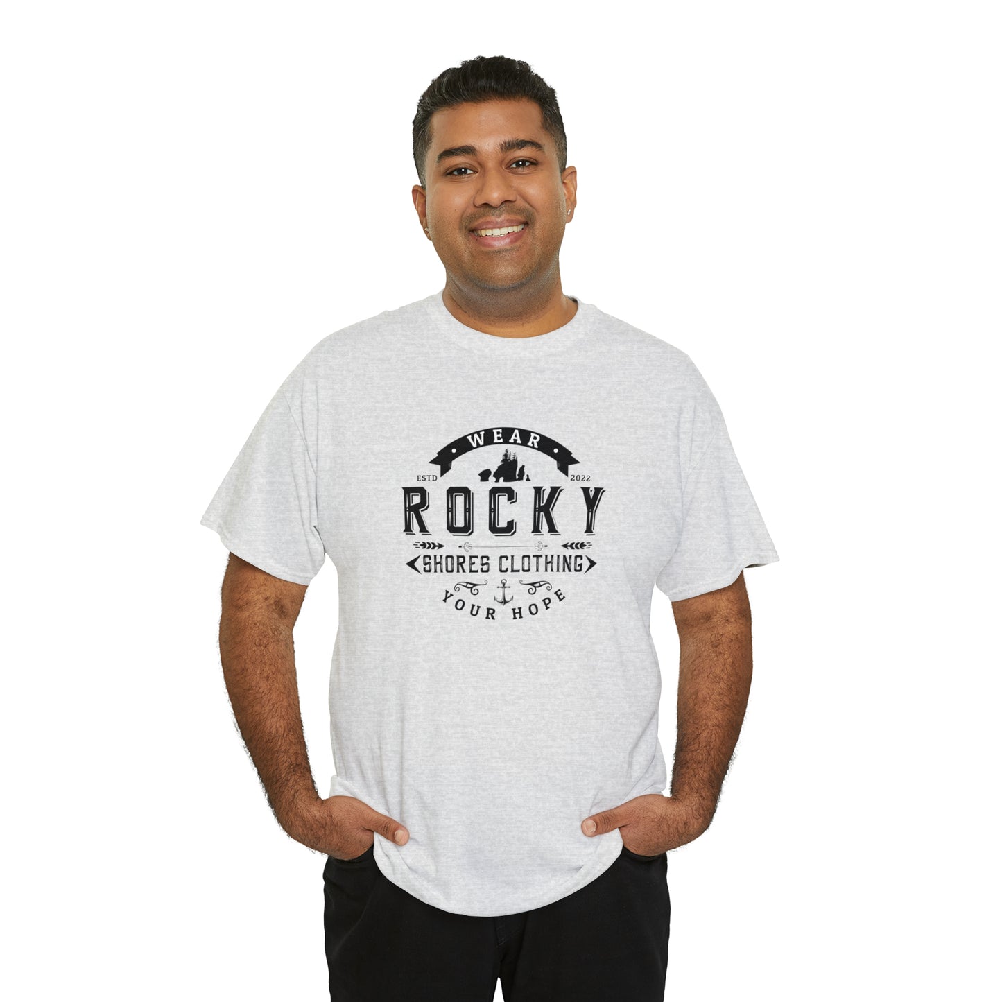 Introducing the Rocky Shores Vintage Unisex Heavy Cotton Tee: Where Comfort Meets Timeless Style. Step into a world of effortless fashion with the Rocky Shores Vintage Unisex Heavy Cotton Tee, a true essential for every wardrobe. Crafted from 100% cotton (fiber content may vary for different colors), this tee is a symphony of comfort and quality.