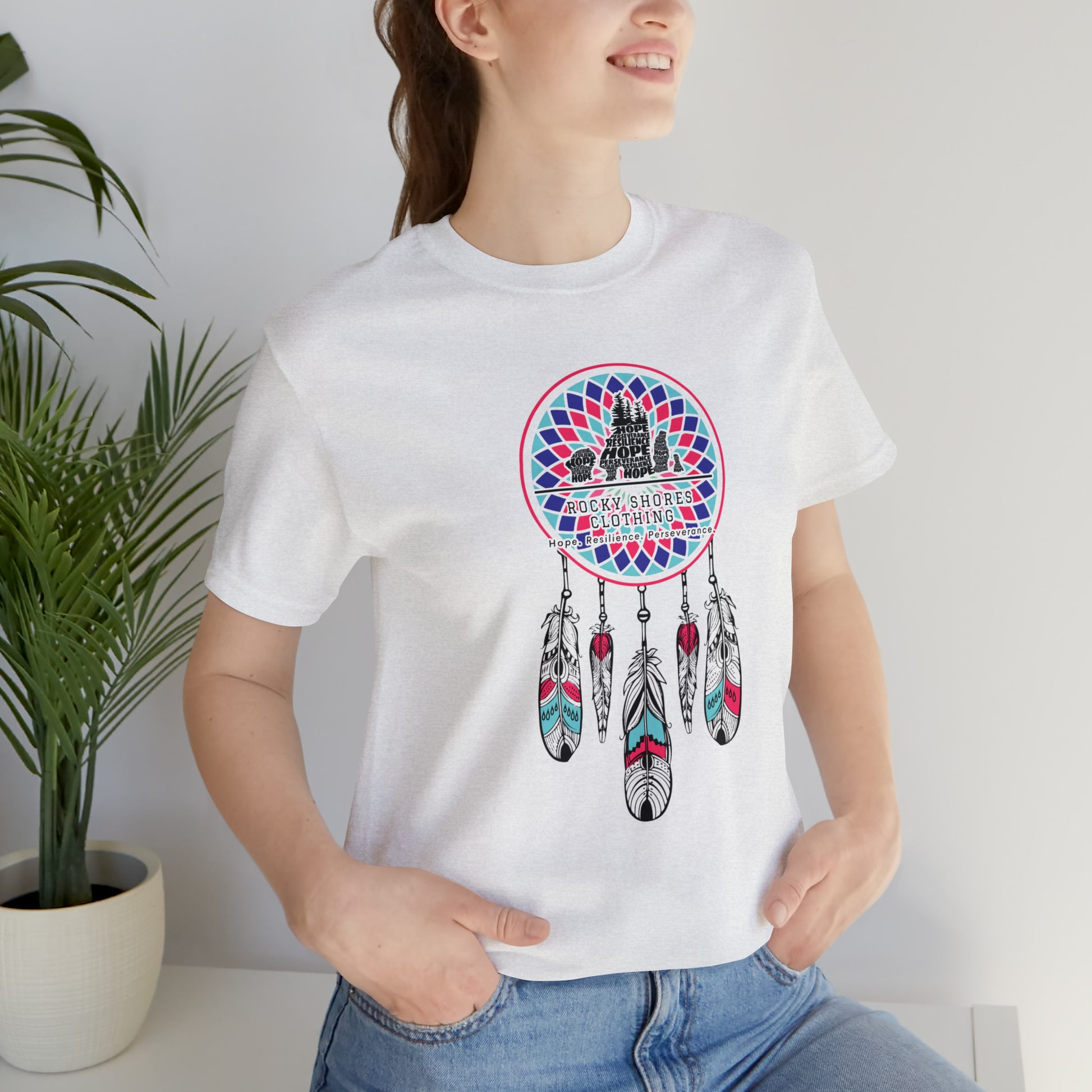 Introducing the timeless Rocky Shores Unisex Dream Catcher Jersey Short Sleeve Tee – a piece that encapsulates the essence of a cherished favorite. Introducing the timeless Rocky Shores Unisex Dream Catcher Jersey Short Sleeve Tee – a piece that encapsulates the essence of a cherished favorite