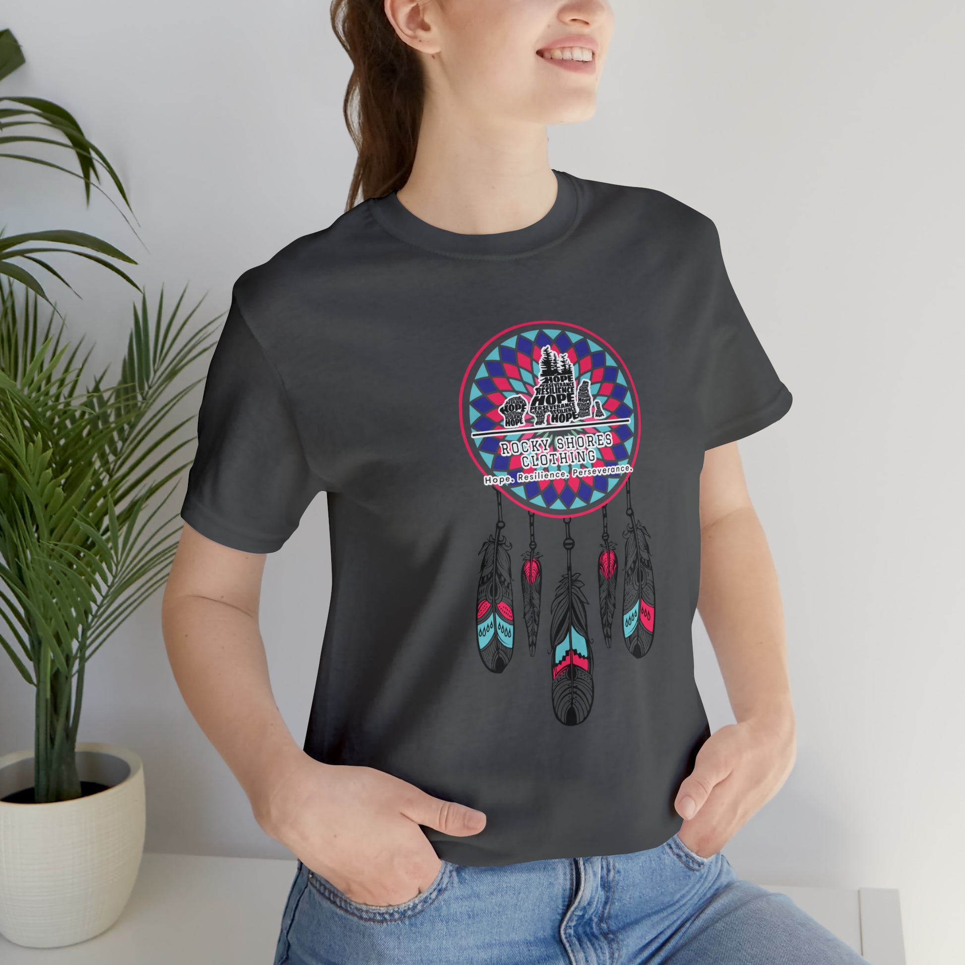 Introducing the timeless Rocky Shores Unisex Dream Catcher Jersey Short Sleeve Tee – a piece that encapsulates the essence of a cherished favorite. Introducing the timeless Rocky Shores Unisex Dream Catcher Jersey Short Sleeve Tee – a piece that encapsulates the essence of a cherished favorite