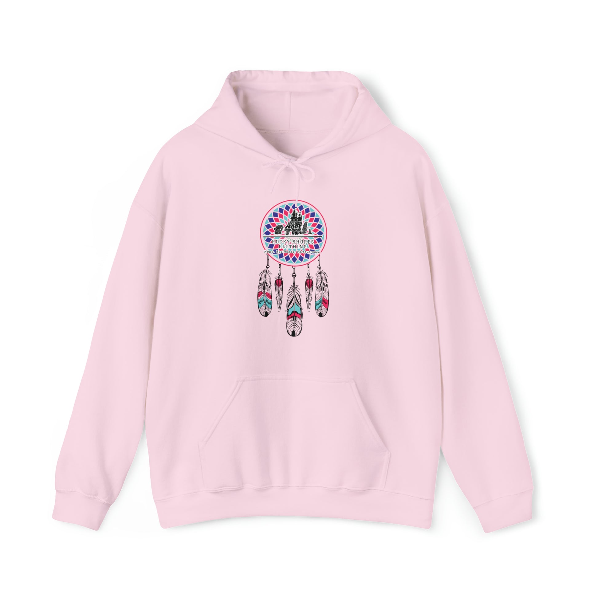 Introducing the Rocky Shores Dream Catcher Unisex Heavy Blend Hoodie – your ultimate companion for comfort and style. The perfect choice for embracing the cold, this hoodie boasts a medium-heavy fabric weight, providing both substance and comfort. With a composition of 50% cotton and 50% polyester (fiber content may vary for different colors)