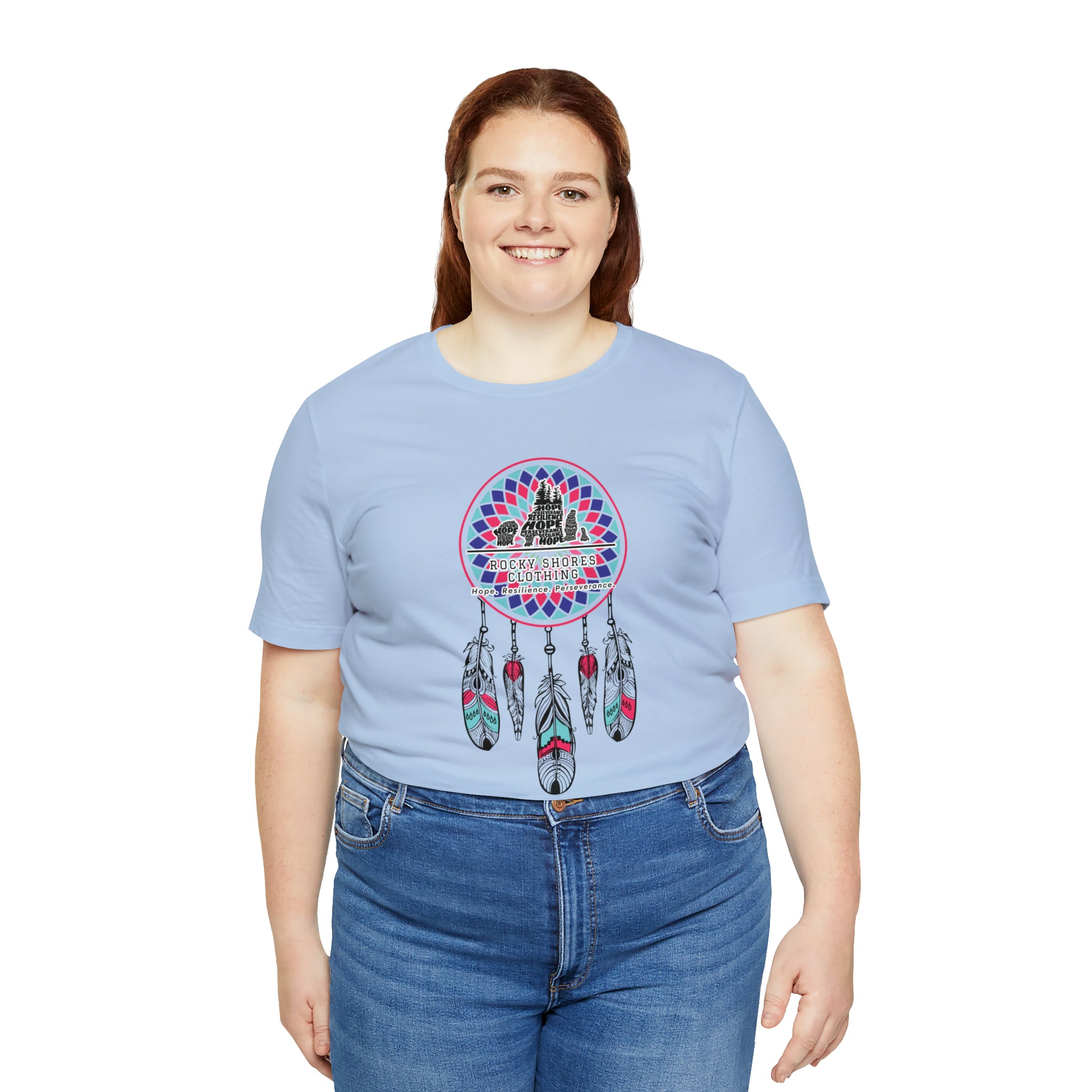 Introducing the timeless Rocky Shores Unisex Dream Catcher Jersey Short Sleeve Tee – a piece that encapsulates the essence of a cherished favorite. Introducing the timeless Rocky Shores Unisex Dream Catcher Jersey Short Sleeve Tee – a piece that encapsulates the essence of a cherished favorite