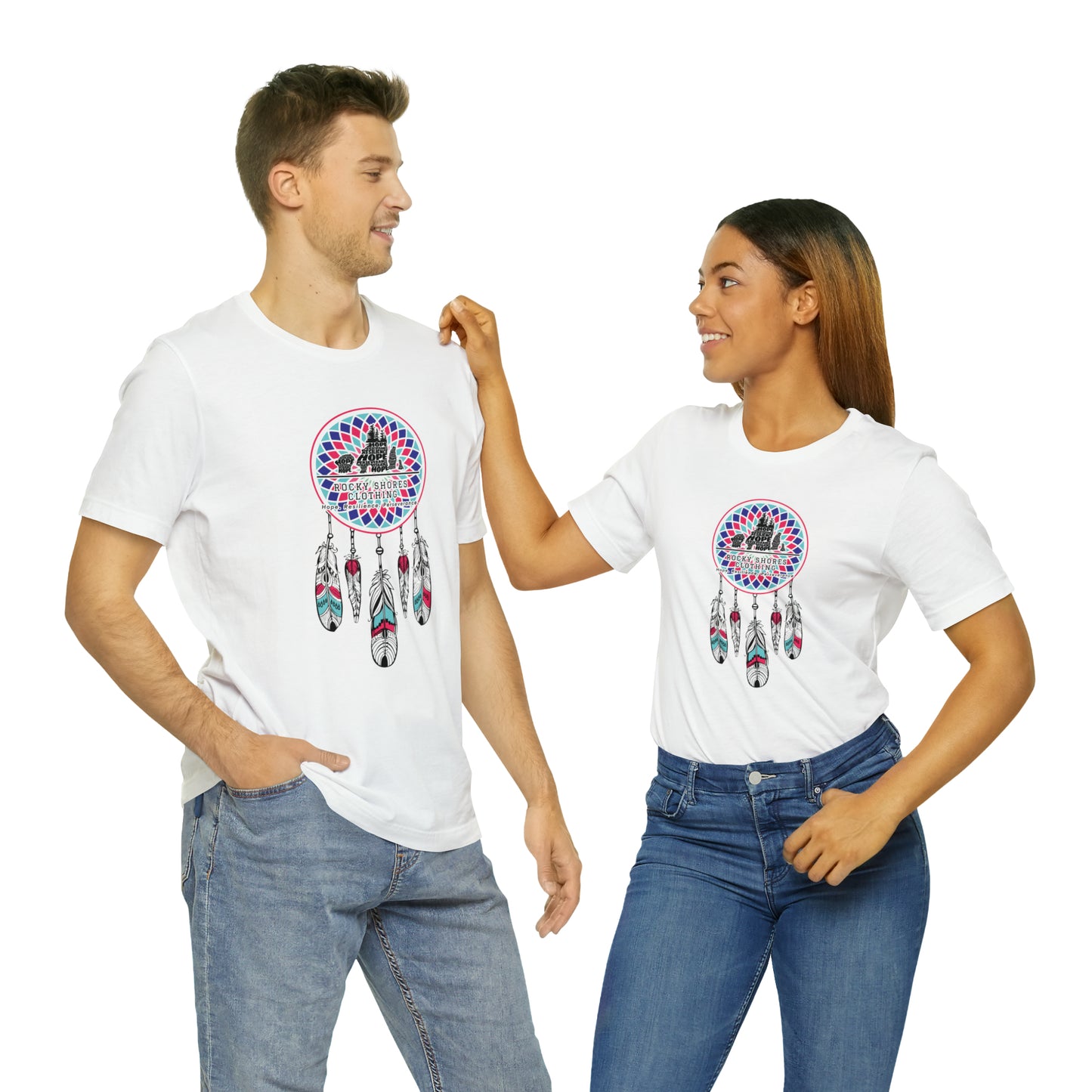 Introducing the timeless Rocky Shores Unisex Dream Catcher Jersey Short Sleeve Tee – a piece that encapsulates the essence of a cherished favorite. Introducing the timeless Rocky Shores Unisex Dream Catcher Jersey Short Sleeve Tee – a piece that encapsulates the essence of a cherished favorite