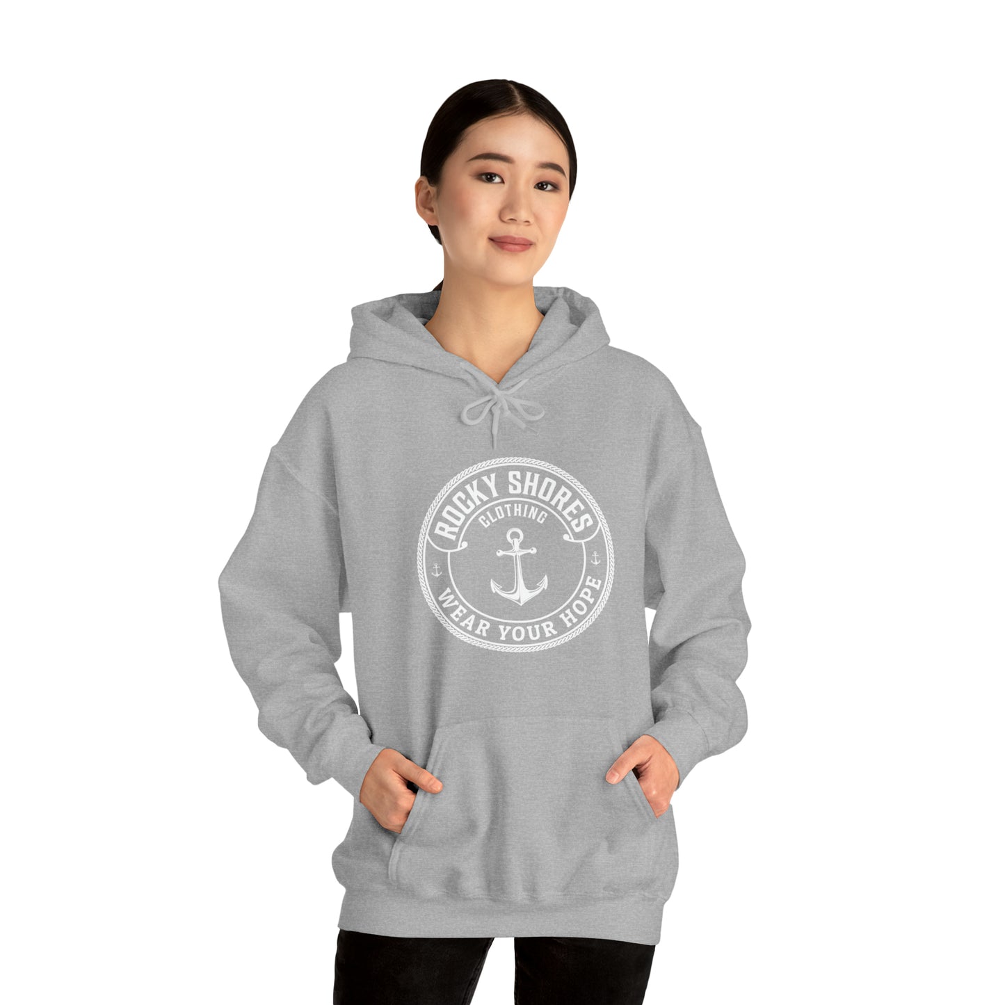 Rocky Shores Anchored in Hope Unisex Hoodie