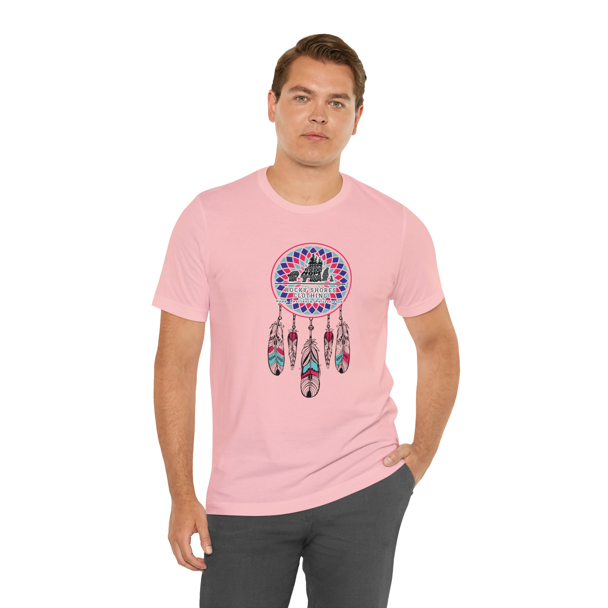 Introducing the timeless Rocky Shores Unisex Dream Catcher Jersey Short Sleeve Tee – a piece that encapsulates the essence of a cherished favorite. Introducing the timeless Rocky Shores Unisex Dream Catcher Jersey Short Sleeve Tee – a piece that encapsulates the essence of a cherished favorite