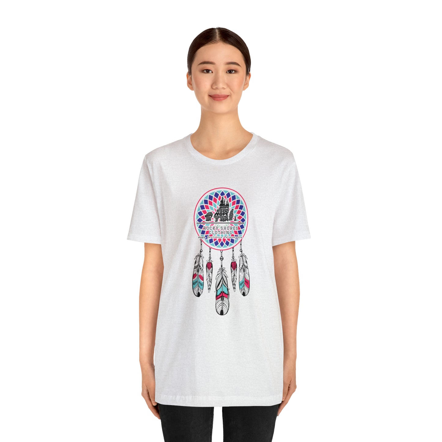 Introducing the timeless Rocky Shores Unisex Dream Catcher Jersey Short Sleeve Tee – a piece that encapsulates the essence of a cherished favorite. Introducing the timeless Rocky Shores Unisex Dream Catcher Jersey Short Sleeve Tee – a piece that encapsulates the essence of a cherished favorite