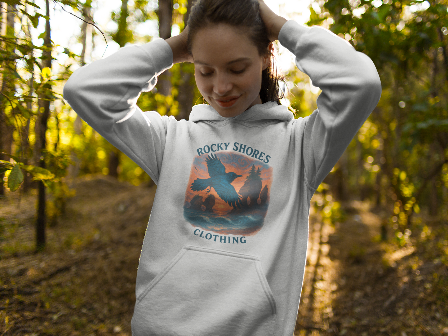 Rocky Shores Clothing Raven’s Flight Classic Unisex Pullover Hoodie
