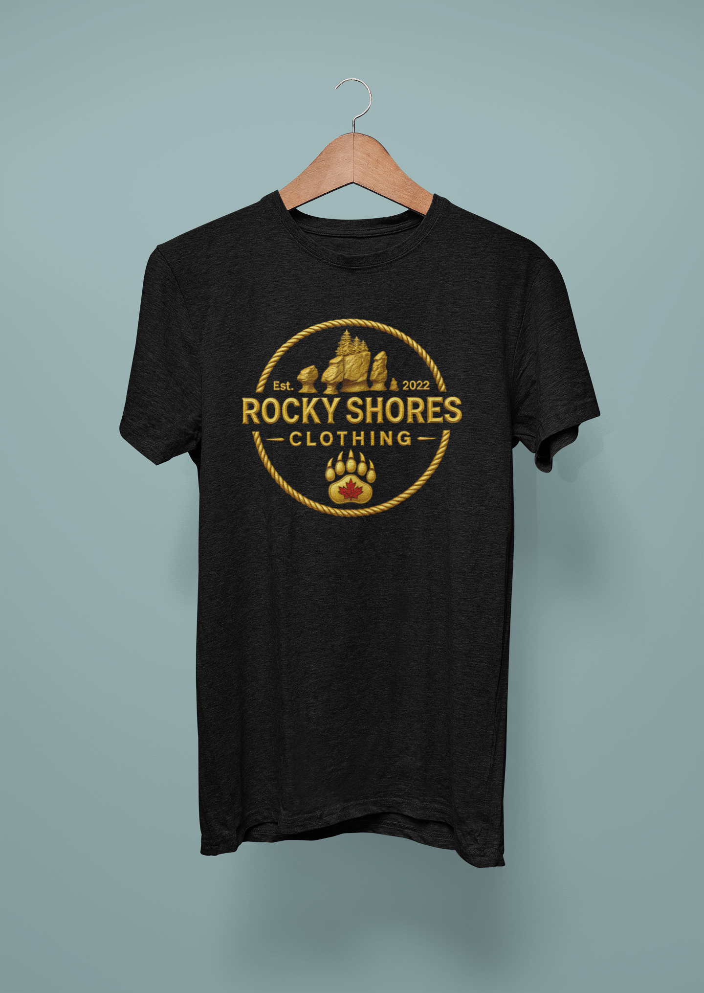 Rocky Shores Clothing Golden Heritage Classic Unisex Crewneck T-shirt