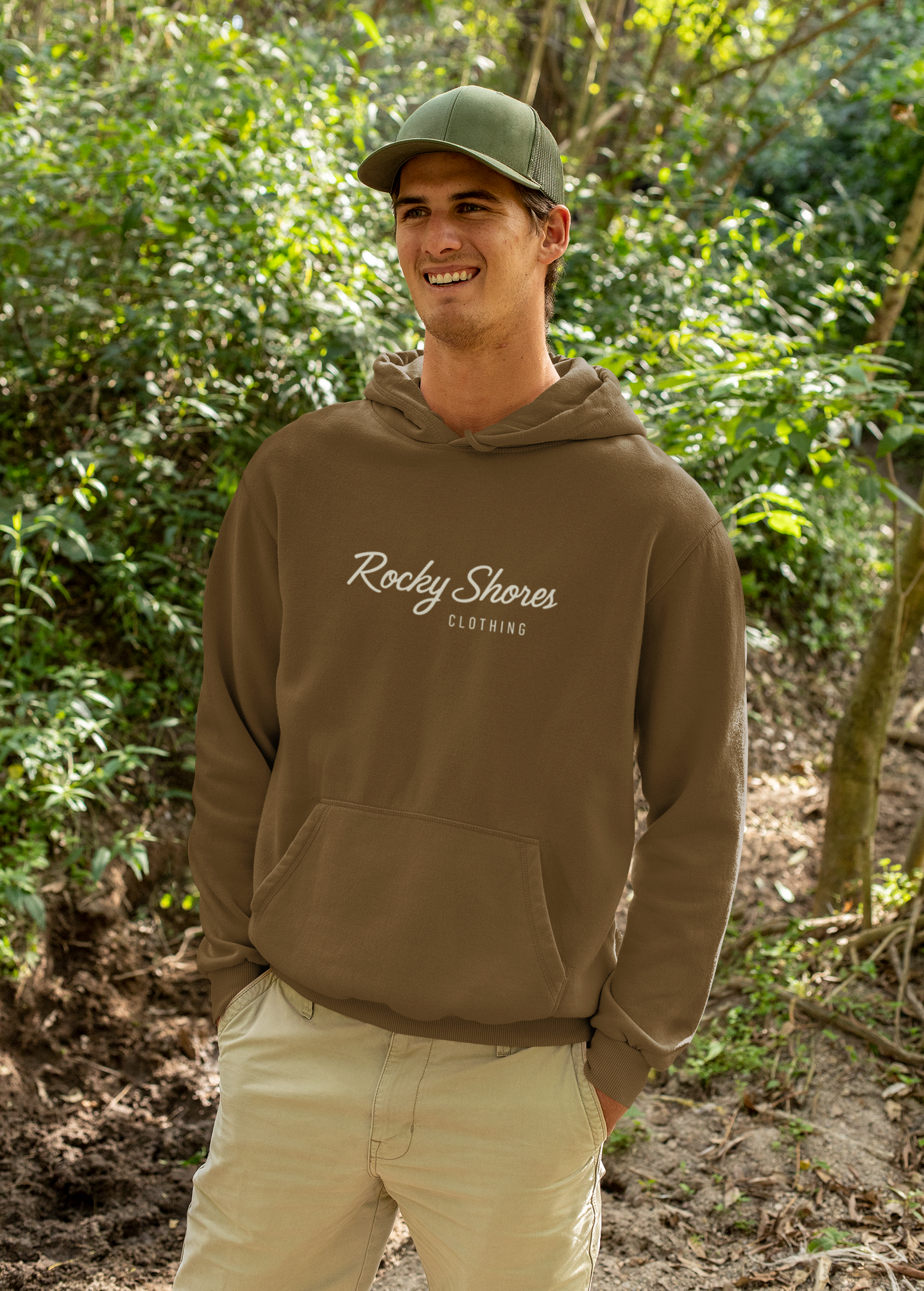 Rocky Shores Clothing - Legacy Cream Script Classic Unisex Hoodie