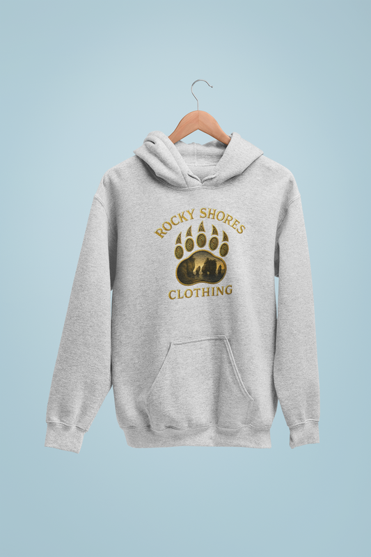 Rocky Shores Clothing Bear Paw Collection Classic Unisex Pullover Hoodie