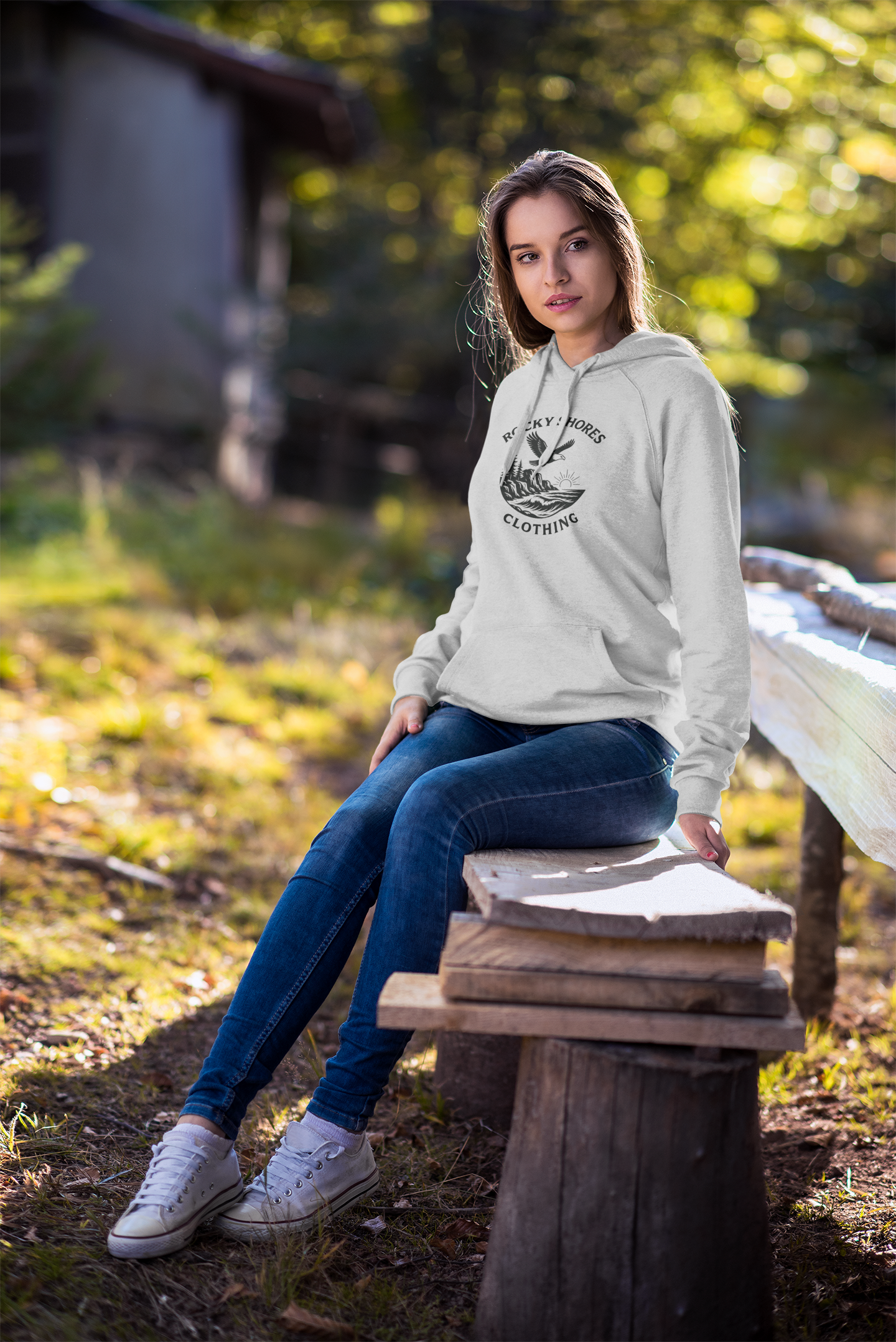 Rocky Shores Clothing Eagle Crest Classic Unisex Pullover Hoodie