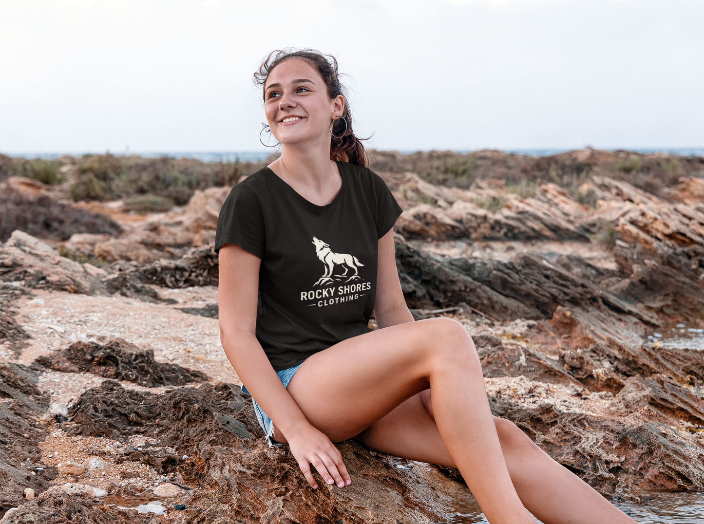 Rocky Shores Clothing Lone Wolf - Classic Unisex Crewneck T-shirt